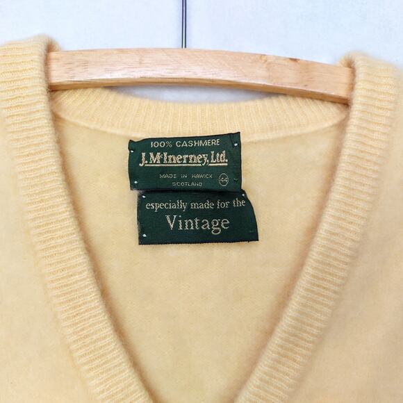 Chrysler Invitational Cashmere Sweater Vest J. McInerney Scotland Golf Vintage - Picture 3 of 10